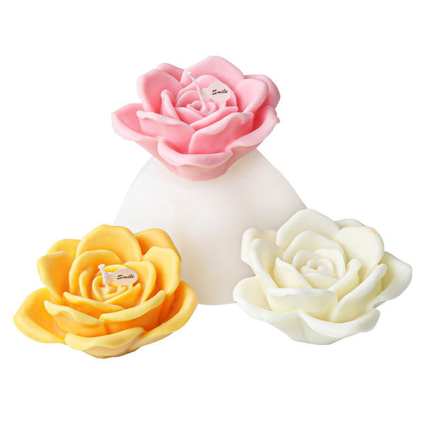 Craft Peony Flower Candles - Aromatherapy Candle Silicone Mold Candles molds