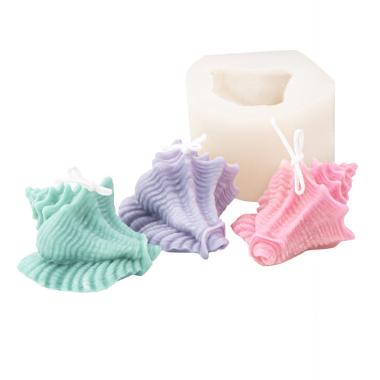 Craft Serenity at Home with Our Conch Candle Silicone Mold - Embrace Oceanic Tranquility! Candles molds
