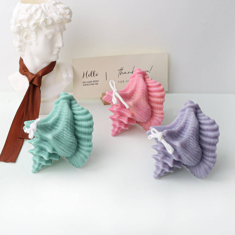 Craft Serenity at Home with Our Conch Candle Silicone Mold - Embrace Oceanic Tranquility! Candles molds