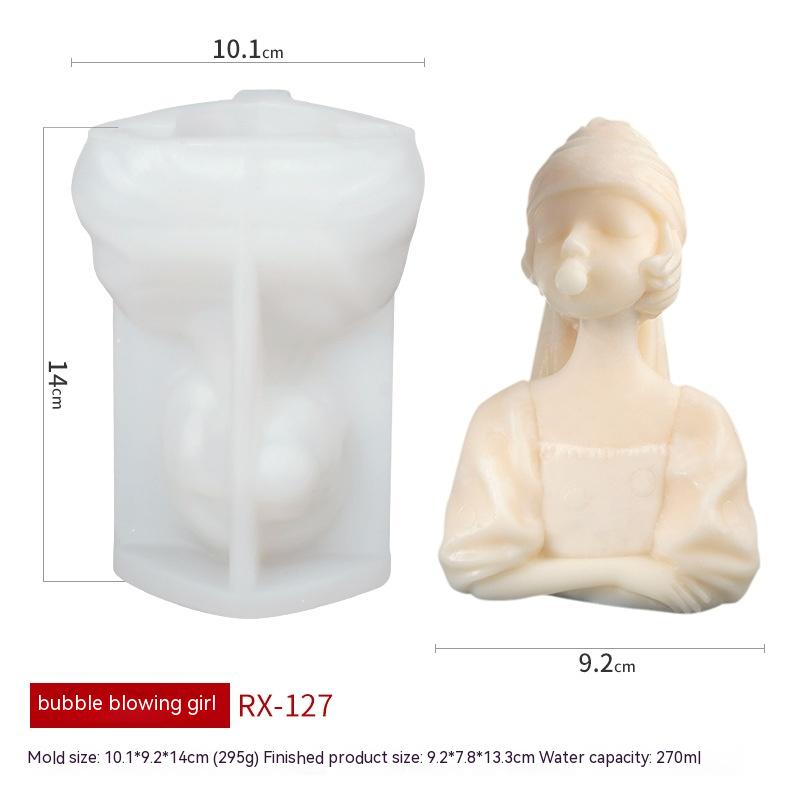 Craft Timeless Beauty: Stylish Retro Girl Portraits Candle Mold Candles molds