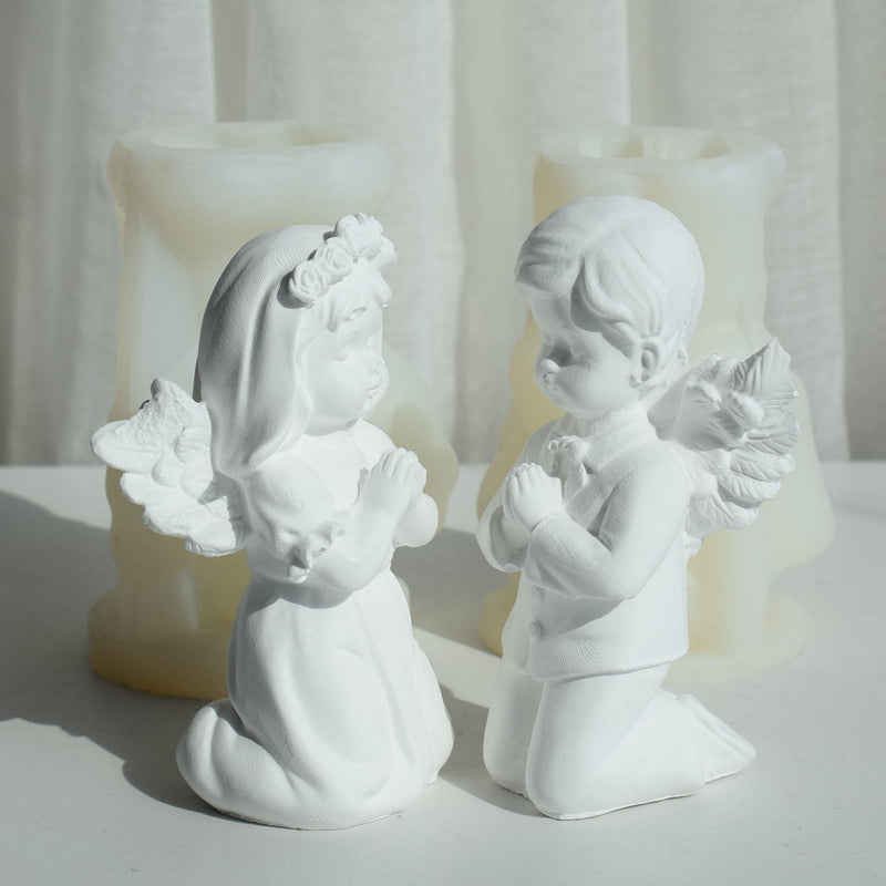 Create Divine Aromatherapy Candles with our Prayer Angel Silicone Mold Candles molds