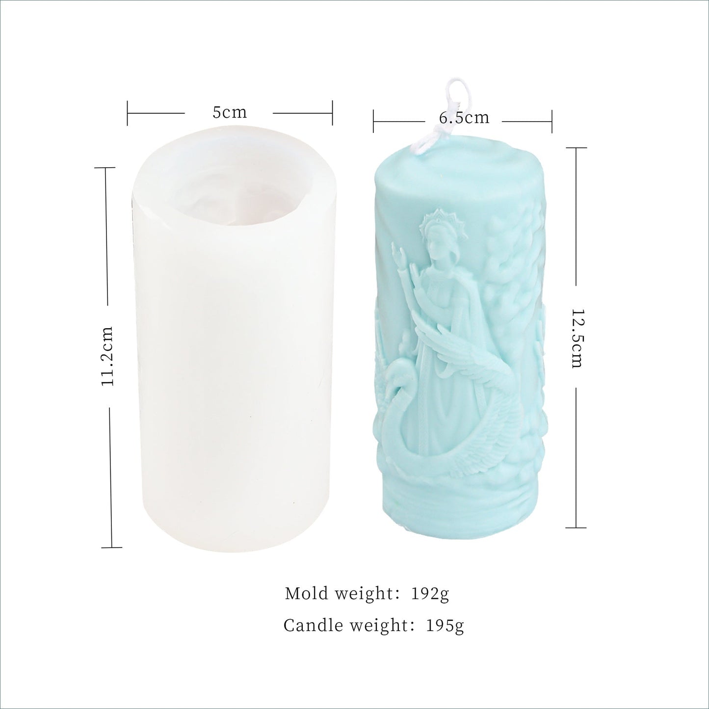 Create Divine Candles with Embossed Goddess Pillar Silicone Candle Mold Candles molds