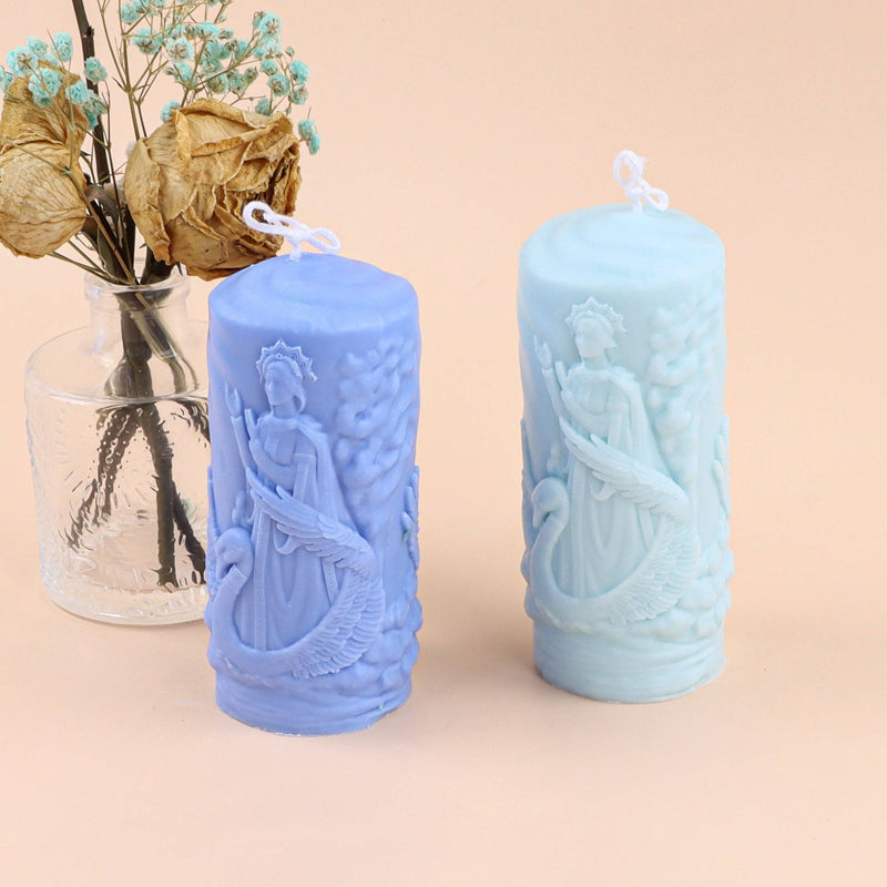 Create Divine Candles with Embossed Goddess Pillar Silicone Candle Mold Candles molds