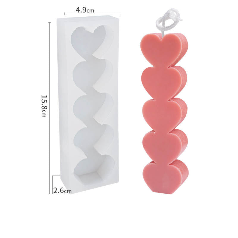 Create a Heartfelt Ambience with Stacked Love Scented Candle Molds Candles molds