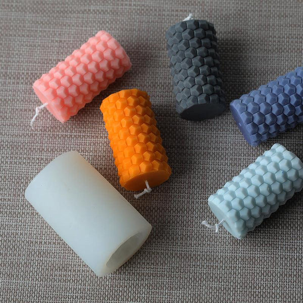 Creative Cylindrical Honeycomb Silicone Candle Mold Candles molds