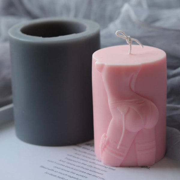 Creative Cylindrical Temptation Candle Silicone Mold Candles molds