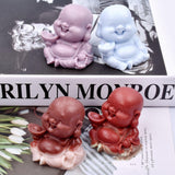 Cute Bald Little Monk Candle Mold Candles molds