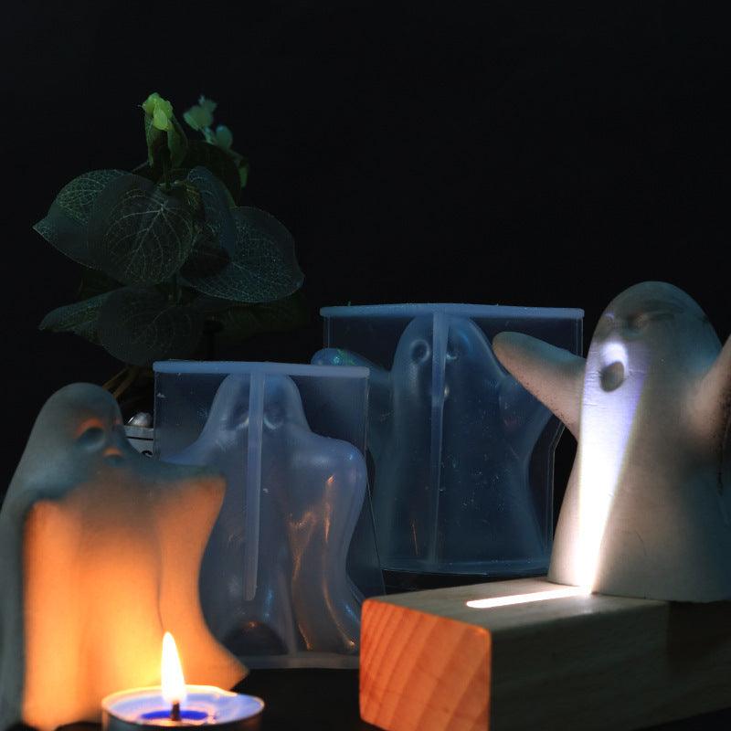 Cute Ghost Halloween Scented Candle Silicone Mold Candles molds