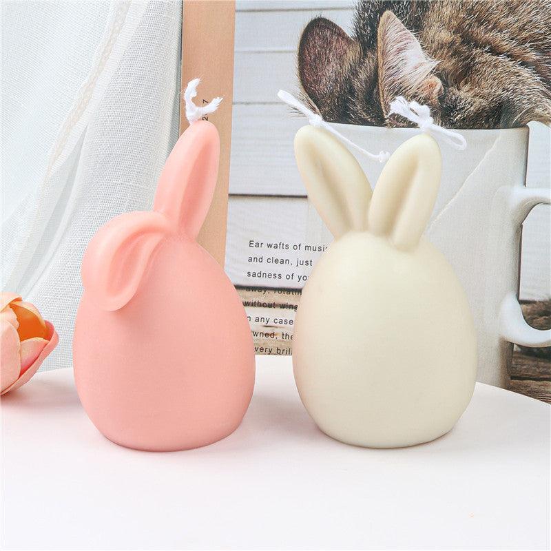 Cute Rabbit Ear Candle Mold-Easter Egg Silicone Mold For Candle DIY Candles molds