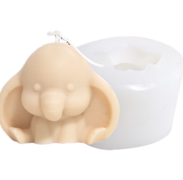 Cuter Alternative to Traditional Candles: Baby Elephant Silicone Mold for DIY Lovers Candles molds