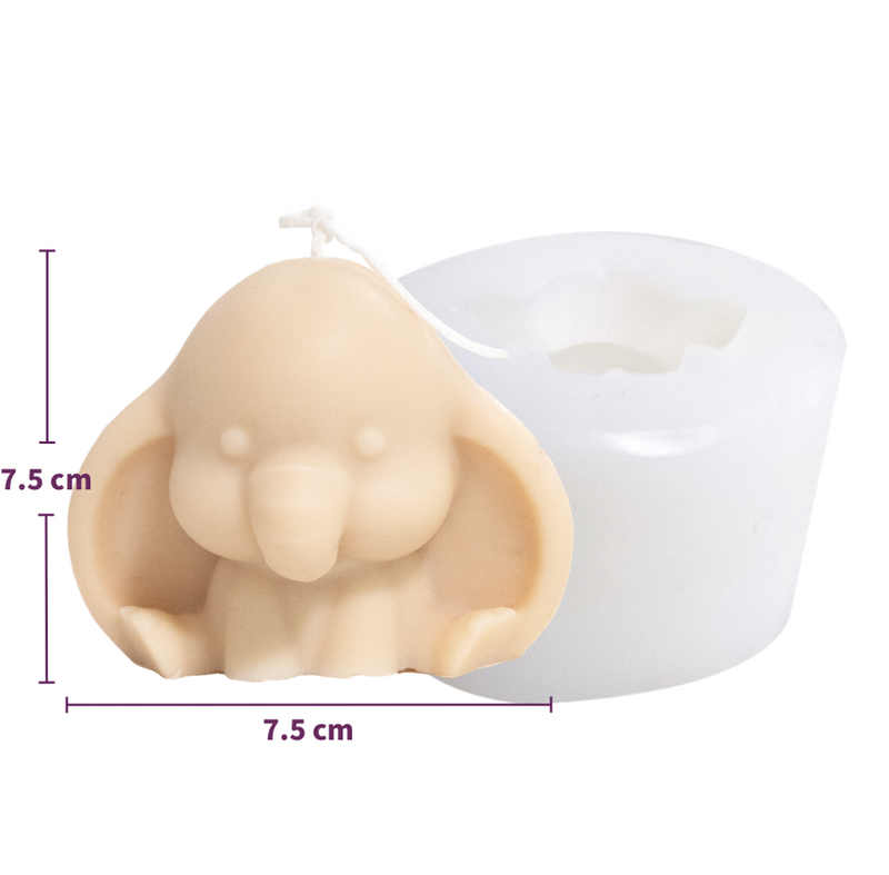 Cuter Alternative to Traditional Candles: Baby Elephant Silicone Mold for DIY Lovers Candles molds