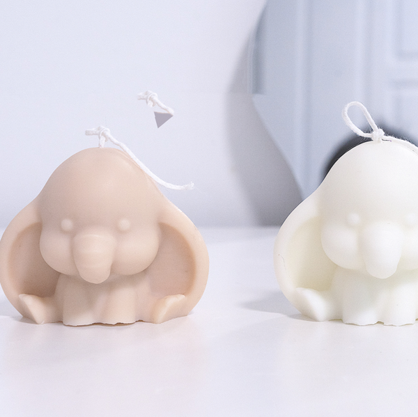 Cuter Alternative to Traditional Candles: Baby Elephant Silicone Mold for DIY Lovers Candles molds