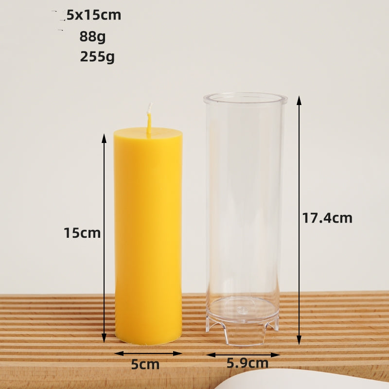 DIY Cylindrical Aromatherapy Candle Mold Acrylic PC Plastic Candles molds