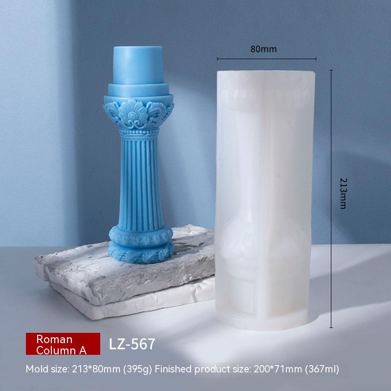 Enhance Your Space with Roman Column Aromatherapy Candle | Fragrant Stones Mold Candles molds