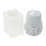 Floral Cylinder Silicone Candle Molds Candles molds