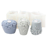 Floral Cylinder Silicone Candle Molds Candles molds