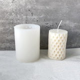 Geometric Cylindrical Diamond hole and Honeycomb Silicone Candle Mold Candles molds