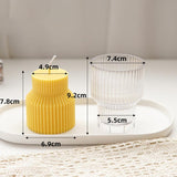 Geometric Pinstripe Apex Candle Plastic Mold Candles molds