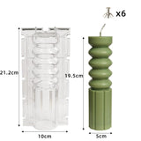 Geometric Stripe Cylindrical Candle Mold Plastic Candles molds