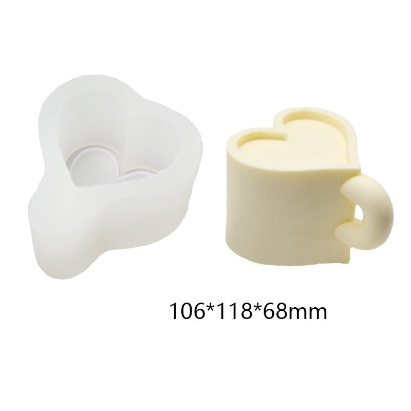 Get Cozy with our Aromatherapy Heart Mug Candle Silicone Mold Candles molds