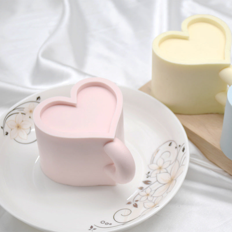 Get Cozy with our Aromatherapy Heart Mug Candle Silicone Mold Candles molds