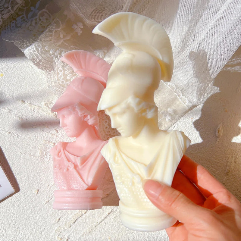 Greek Goddess Athena Statue Candle Mold