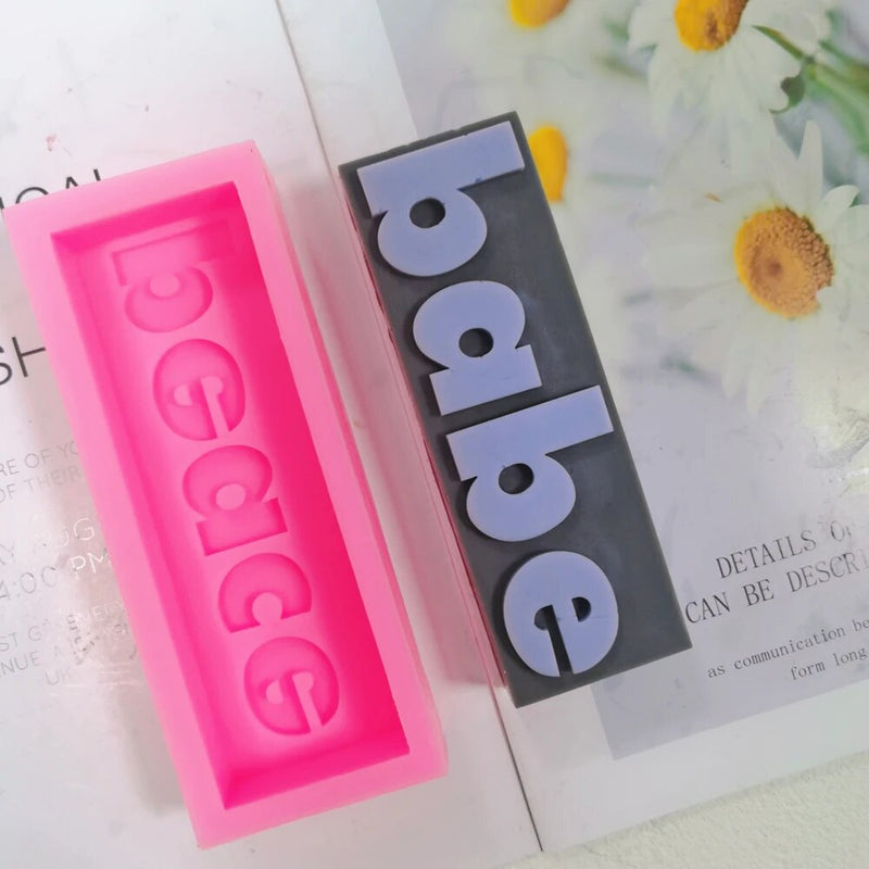 DIY 16 Designs Extra Babe Mood Words Slogan Candle Silicone Mold