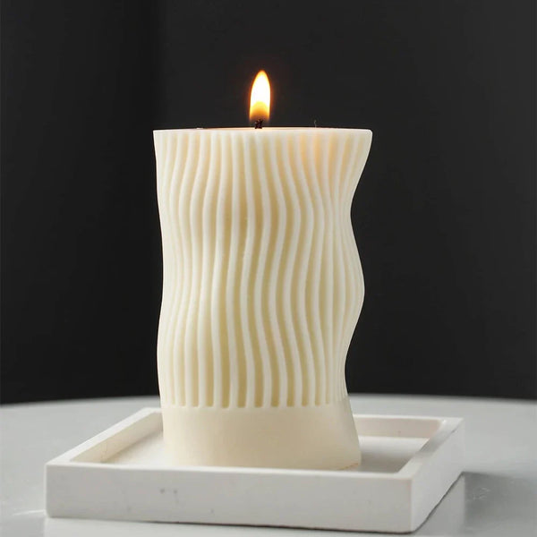 Wavy Column Candle Mold