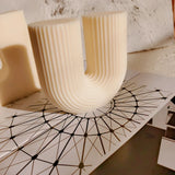 U Shaped Stripe Silicone Candle Molds