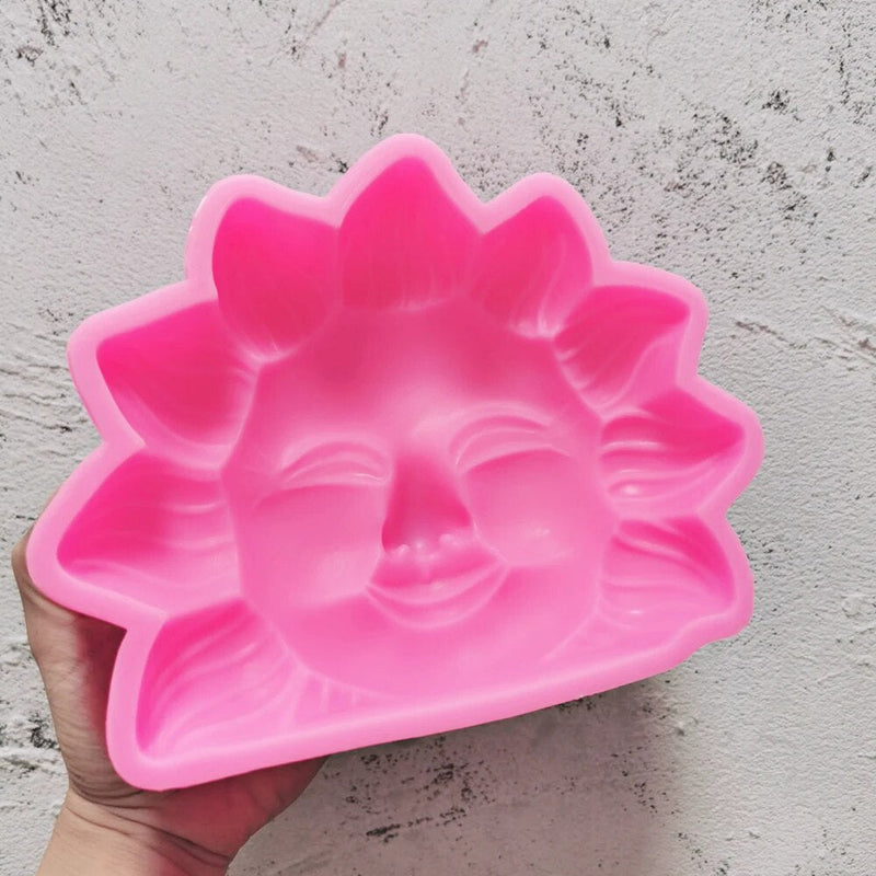 Happy Sun Flower Face Candle Mold