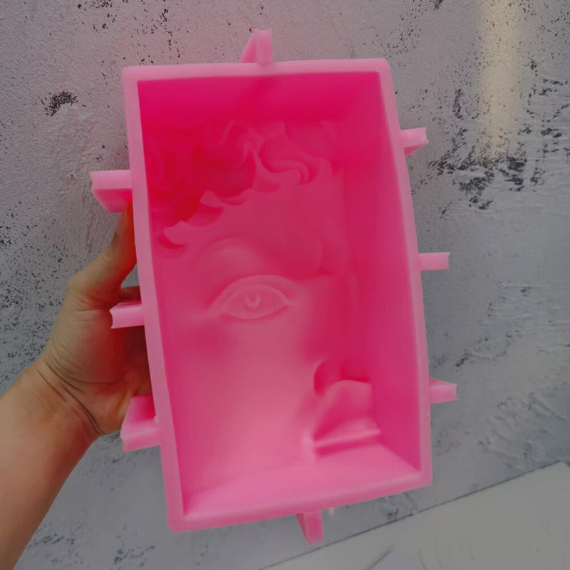 Half David Face Candle Mold