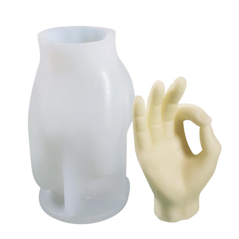 Hand Gesture Scented Candle Gypsum Candle Mold Candles molds