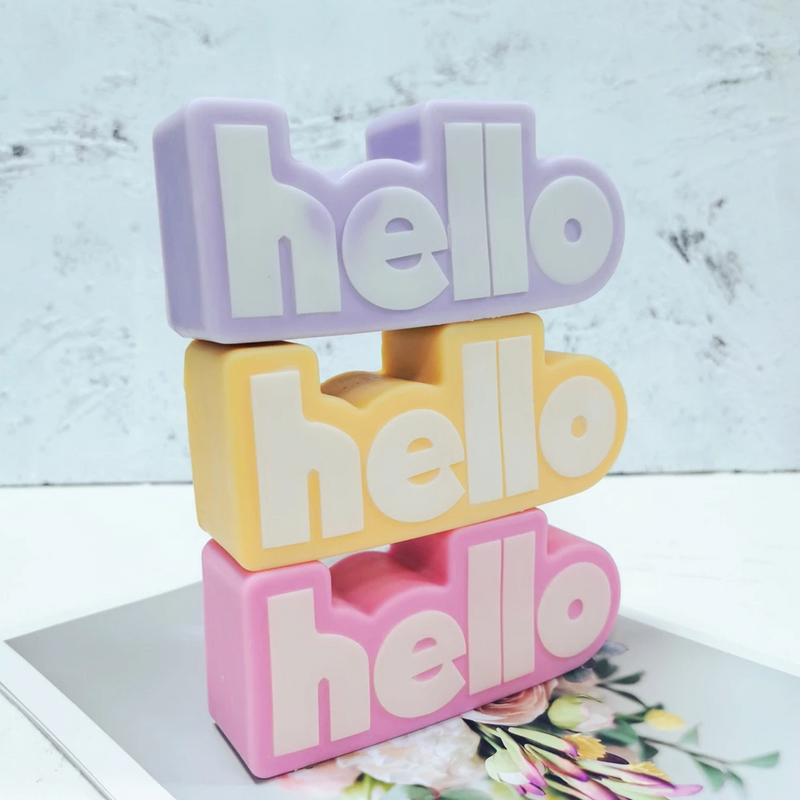 Hello Silicone Candle Mold