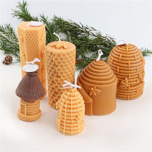 Honeycomb Design Silicone Candle Mold for Bee Wax Candle Making Candles molds