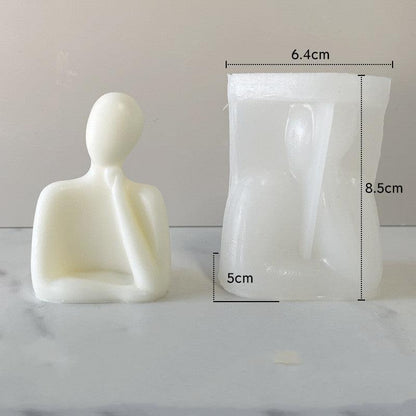 Lost in Thoughts Thinking Candle Silicone Mold Candles molds