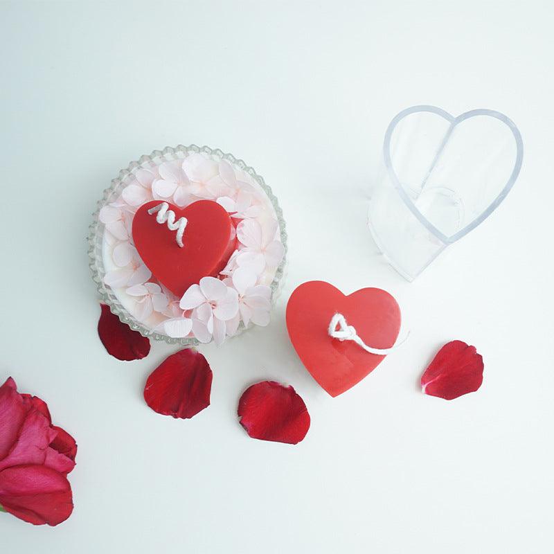 Love Columnar Heart Shaped Scented Candle Mold Candles molds