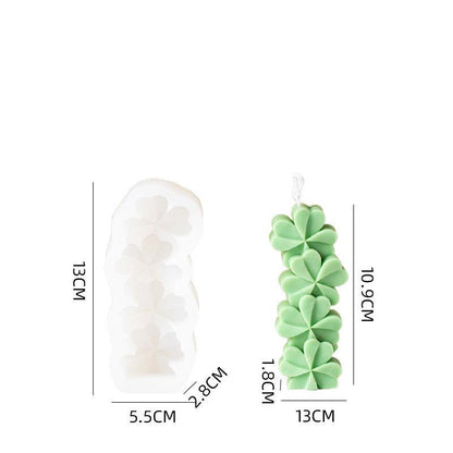 Love Heart Silicone Candle Mold & Four Leaf Clover Silicone Candle Mold Candles molds