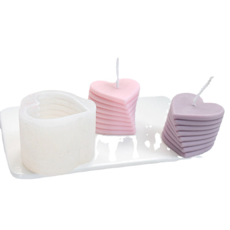 Love in Motion: Rotating Heart Candle Silicone Mold Candles molds