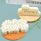 Merry Christmas & Happy Birthday Silicone Candle Mold Aromatherapy Candles molds