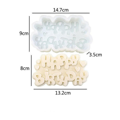 Merry Christmas & Happy Birthday Silicone Candle Mold Aromatherapy Candles molds