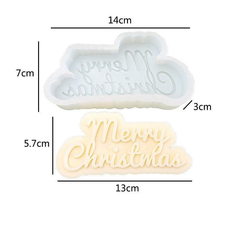 Merry Christmas & Happy Birthday Silicone Candle Mold Aromatherapy Candles molds