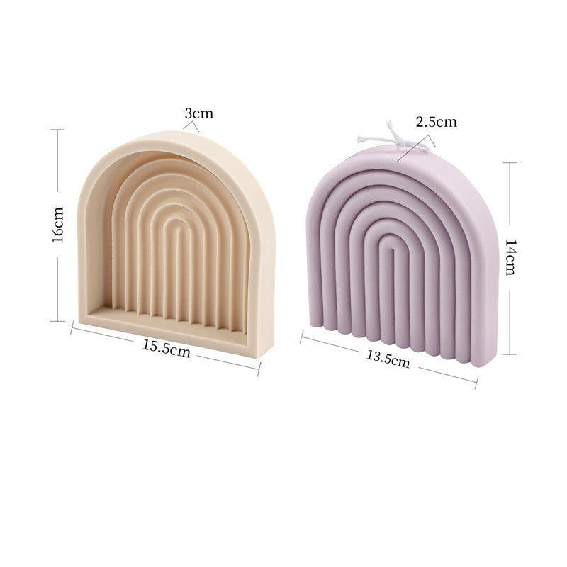 Arch Candle Mold Rainbow U Shaped