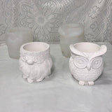Owl Flower pot Silicone Mold Candles molds