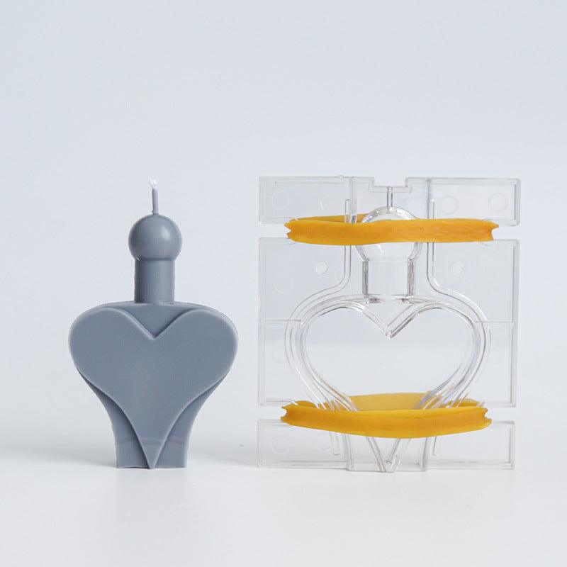Peach Heart Love Candle Mold - Perfume Bottle Mold
