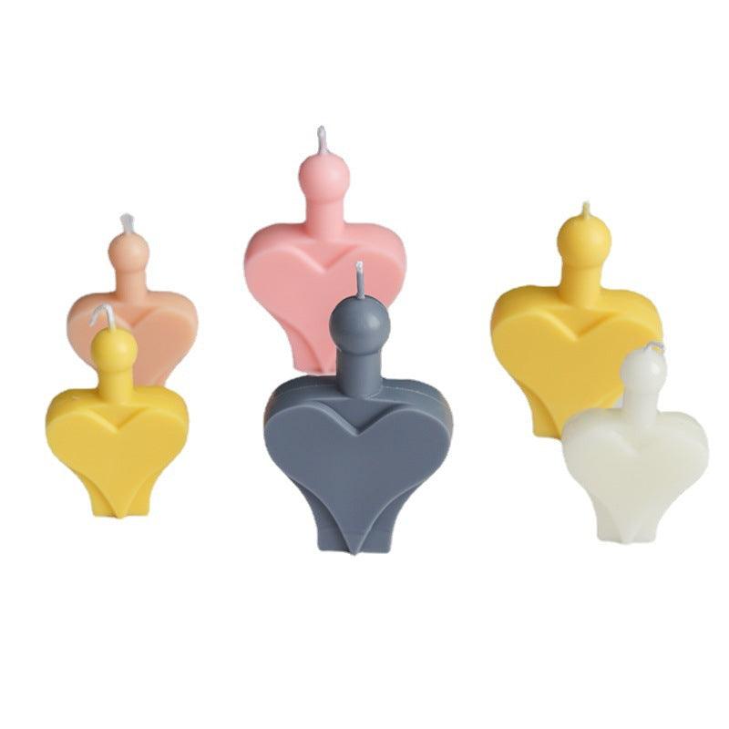 Peach Heart Love Candle Mold - Perfume Bottle Mold