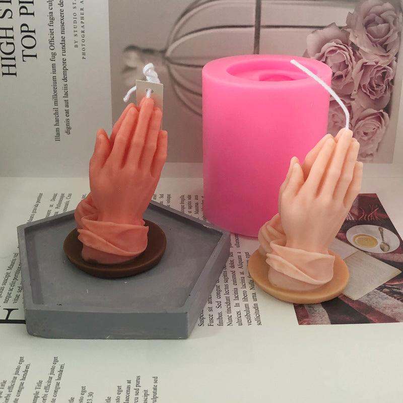 Praying Hands Scented Candle  Silicone Mold Candles molds