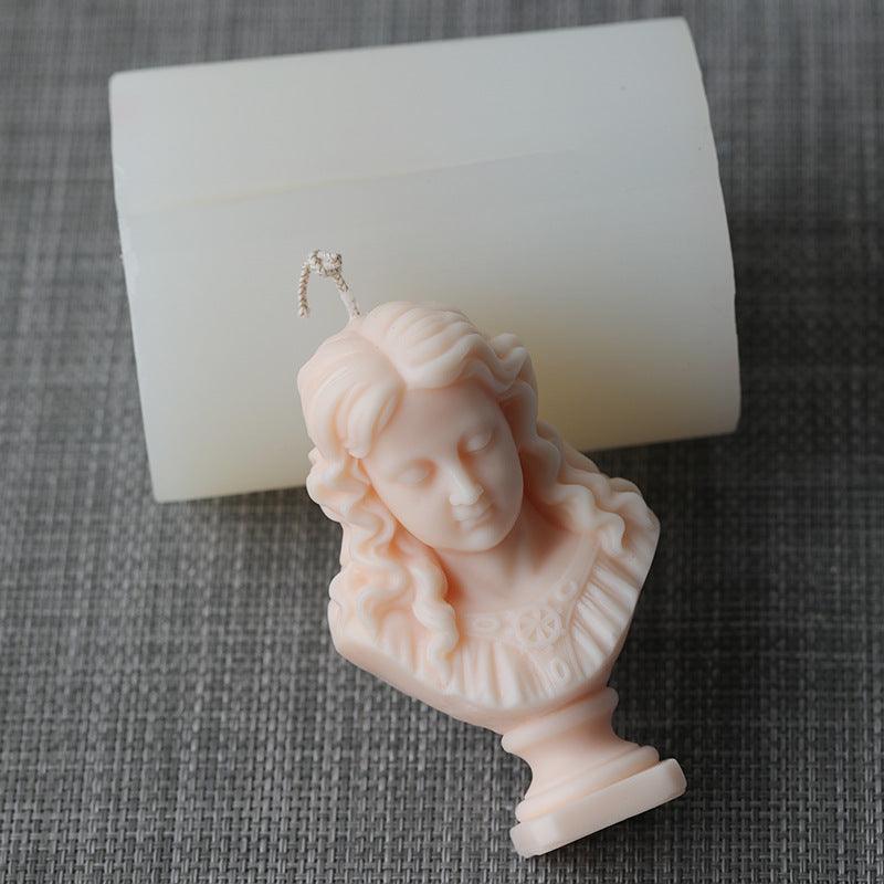 Retro Girl Bust Candle Mold Candles molds