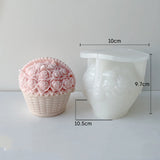 Roses Basket Silicone Candle Mold DIY Candles molds