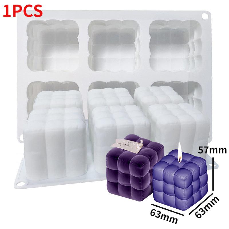 Rubik's Cube Bubble Silicone Candle Mold Candles molds