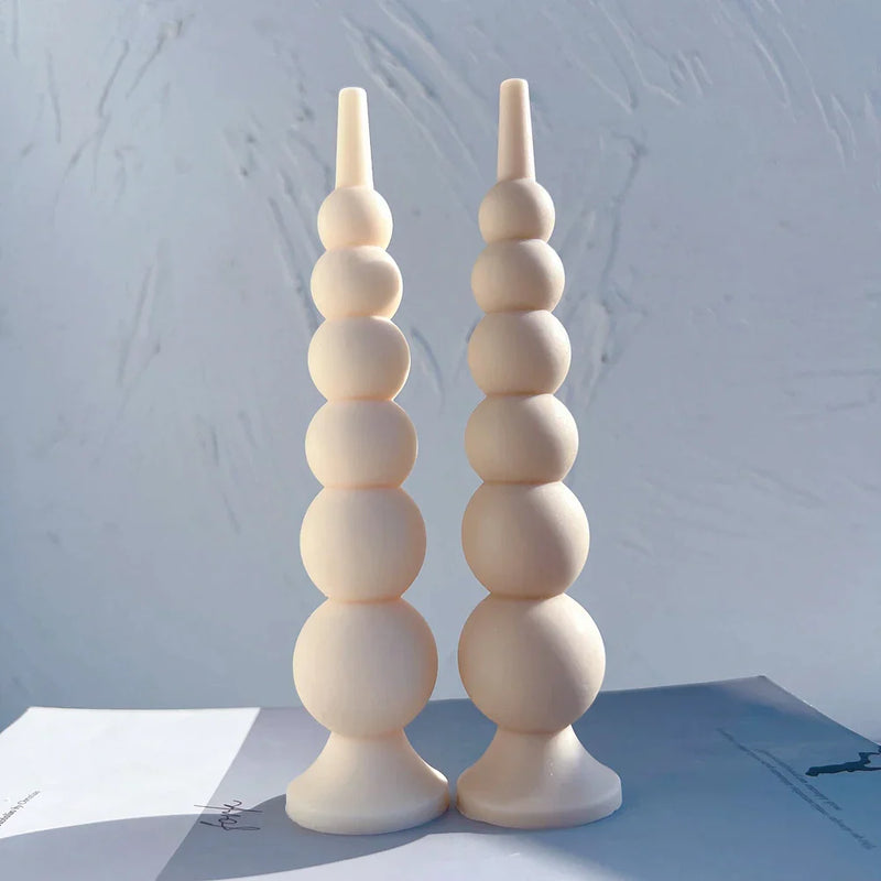 Geometric Balls Pillar Candle Molds